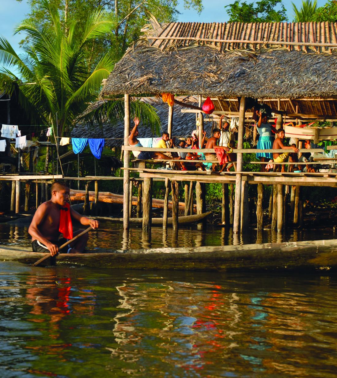 Palafito warao en el Delta del Orinoco